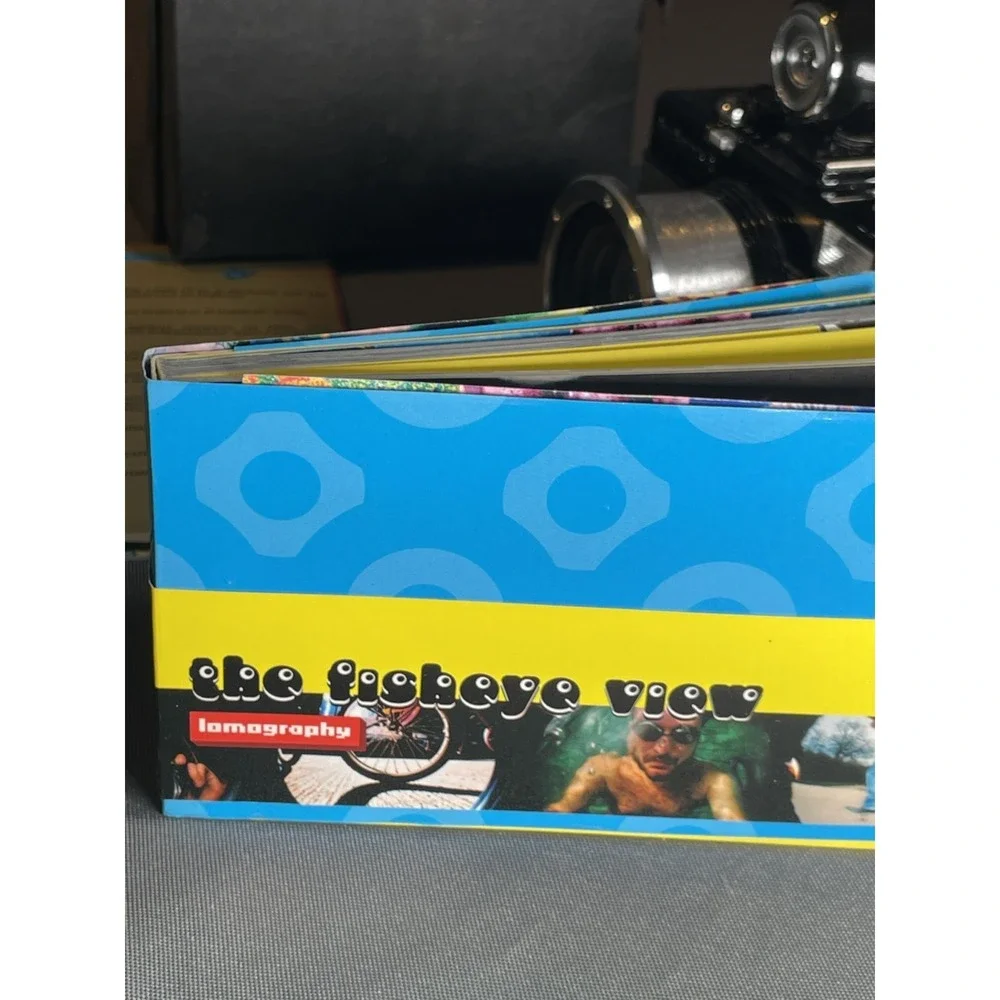Vintage Lomography Fisheye 2 35mm Camera Bundle w/ Cap/Viewfinder/Booklets